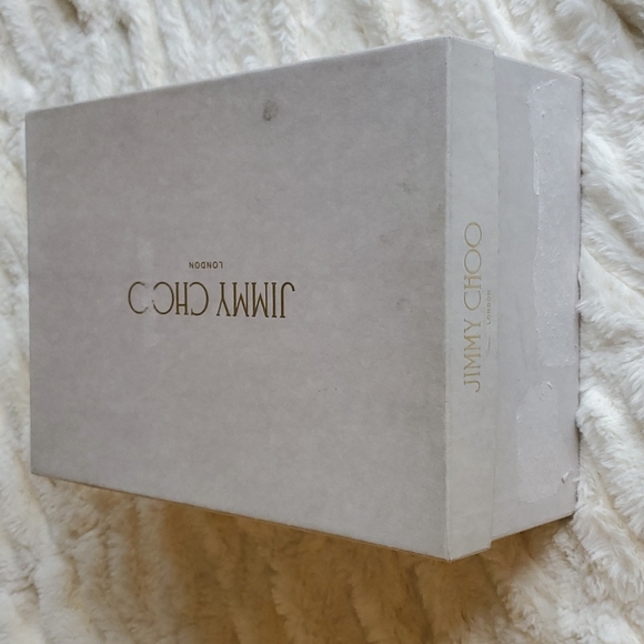 NIB Jimmy Choo Tstrap Rox Nude Crystal Shoes Size 37 - Picture 11 of 11